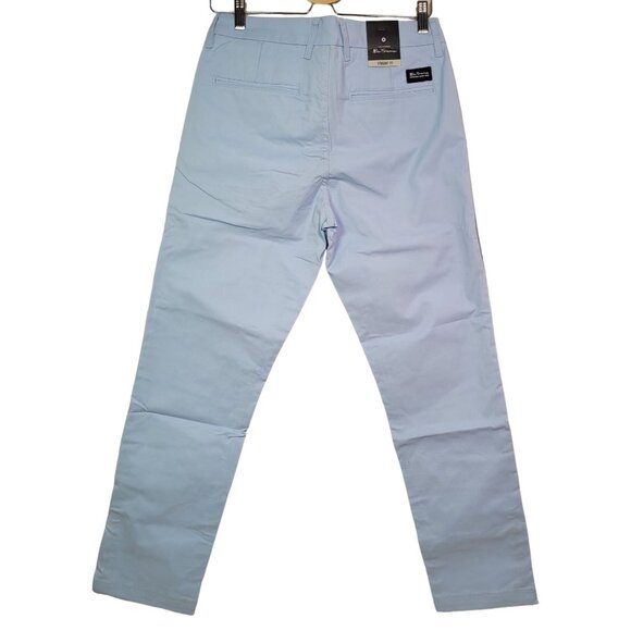 Ben Sherman Men's Straight Leg Stretch Fit Light Blue Chino Pants  Size 30 X 32 - Picture 2 of 10